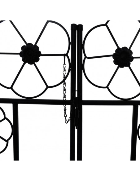 Arco con porta da giardino per piante rampicanti