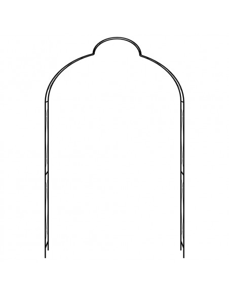 Arco da Giardino Nero 150x34x240 cm in Ferro