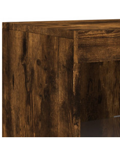 Credenza con Luci LED Rovere Fumo 41x37x100 cm