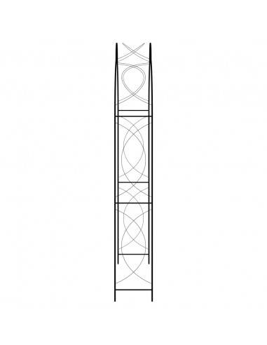 Arco da Giardino Nero 150x34x240 cm in Ferro