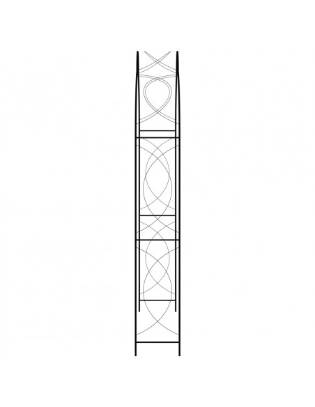 Arco da Giardino Nero 150x34x240 cm in Ferro