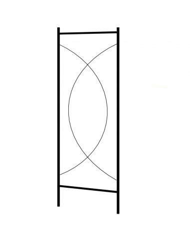 Arco da Giardino Nero 150x34x240 cm in Ferro