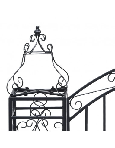 Cancello Ornamentale da Giardino Ferro Battuto 22x20,5x100 cm