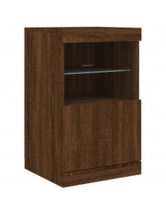 Credenza con Luci LED Rovere Marrone 162x37x67 cm