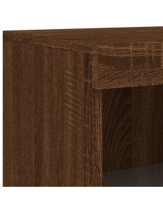 Credenza con Luci LED Rovere Marrone 181,5x37x100 cm