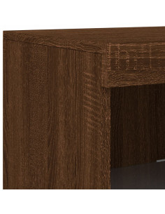 Credenza con Luci LED Rovere Marrone 41x37x100 cm