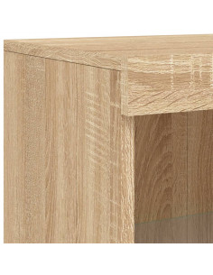 Credenza con Luci LED Rovere Sonoma 162x37x100 cm