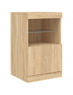 Credenza con Luci LED Rovere Sonoma 164x37x67 cm
