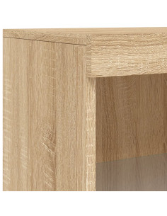 Credenza con Luci LED Rovere Sonoma 181,5x37x100 cm