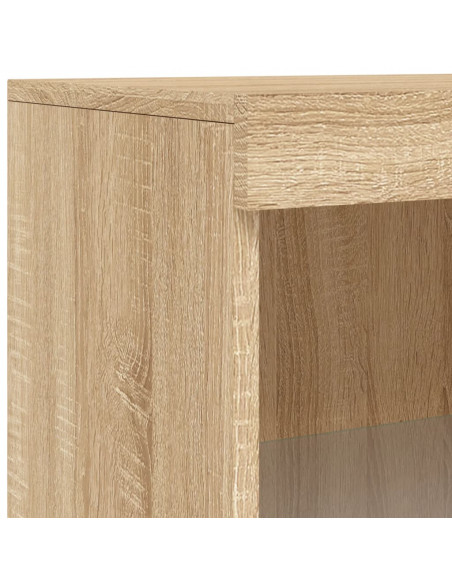 Credenza con Luci LED Rovere Sonoma 181,5x37x100 cm