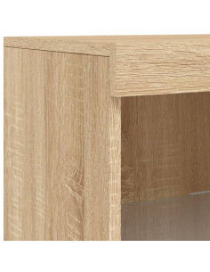 Credenza con Luci LED Rovere Sonoma 41x37x100 cm