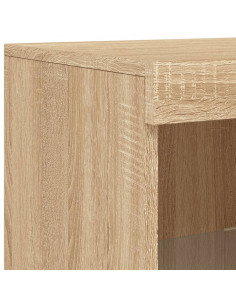 Credenza con Luci LED Rovere Sonoma 41x37x100 cm