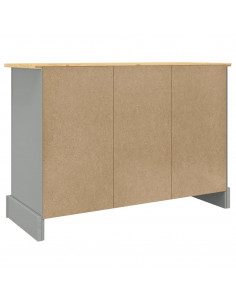 Credenza Corona Grigia 112x43x78 cm in Legno di Pino Messicano