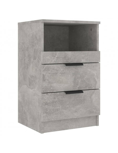 Comodino Grigio Cemento in Legno Multistrato