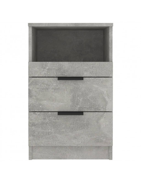 Comodino Grigio Cemento in Legno Multistrato