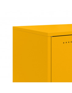 Credenza Giallo Senape 100,5x39x72 cm Acciaio Laminato a Freddo