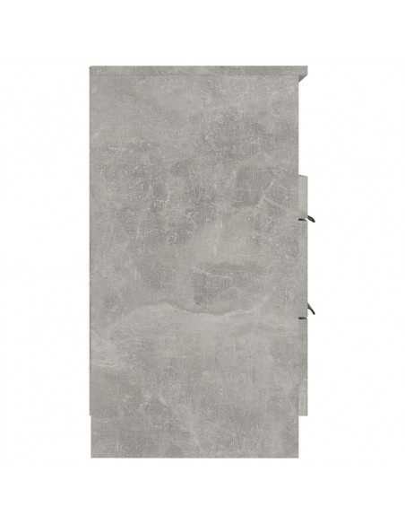 Comodino Grigio Cemento in Legno Multistrato