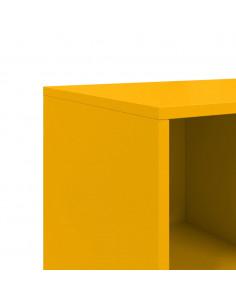 Credenza Giallo Senape 100,5x39x72 cm Acciaio Laminato a Freddo