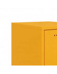 Credenza Giallo Senape 36x39x123 cm in Acciaio