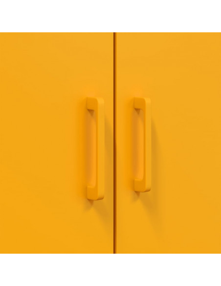 Credenza Giallo Senape 68x39x113 cm in Acciaio