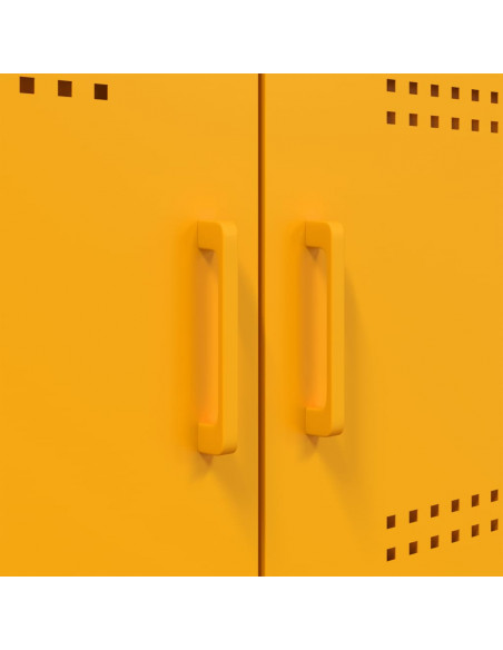 Credenza Giallo Senape 68x39x113 cm in Acciaio