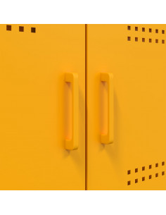 Credenza Giallo Senape 68x39x113 cm in Acciaio
