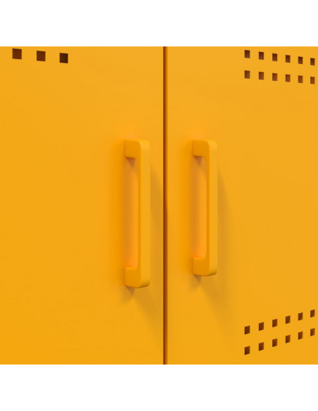 Credenza Giallo Senape 68x39x113 cm in Acciaio