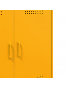 Credenza Giallo Senape 68x39x79 cm in Acciaio