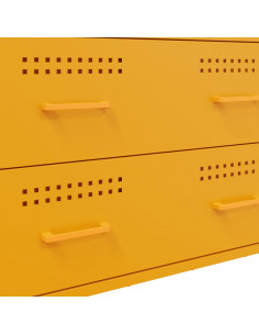 Credenza Giallo Senape 68x39x89 cm in Acciaio