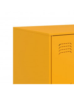 Credenza Giallo Senape 99x39x73 cm in Acciaio