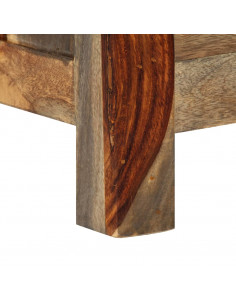 Credenza Grigia 100x30x50 cm in Legno Massello di Sheesham