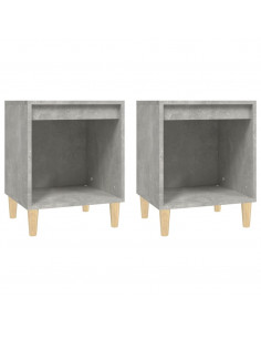 Comodini 2 pz Grigio Cemento 40x35x50 cm 2