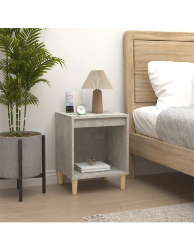 Comodini 2 pz Grigio Cemento 40x35x50 cm