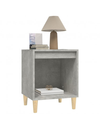 Comodini 2 pz Grigio Cemento 40x35x50 cm