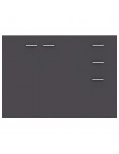 Credenza Grigia 105x30x75 cm in Legno Multistrato
