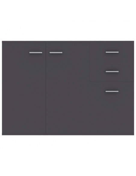 Credenza Grigia 105x30x75 cm in Legno Multistrato