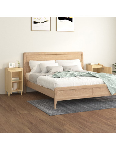 Comodini 2 pz Rovere Sonoma 40x35x70 cm in Legno Multistrato