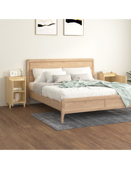 Comodini 2 pz Rovere Sonoma 40x35x70 cm in Legno Multistrato