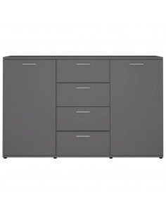 Credenza Grigia 120x35,5x75 cm in Legno Multistrato