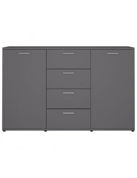 Credenza Grigia 120x35,5x75 cm in Legno Multistrato