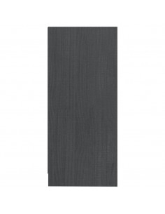 Credenza Grigia 35,5x33,5x76 cm in Legno Massello di Pino