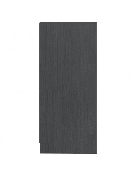 Credenza Grigia 35,5x33,5x76 cm in Legno Massello di Pino