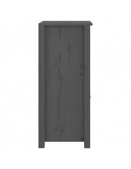 Credenza Grigia 40x35x80 cm in Legno Massello di Pino