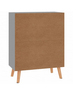 Credenza Grigia 60x30x72 cm in Legno Multistrato