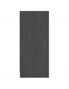 Credenza Grigia 70x33x76 cm in Legno Massello di Pino