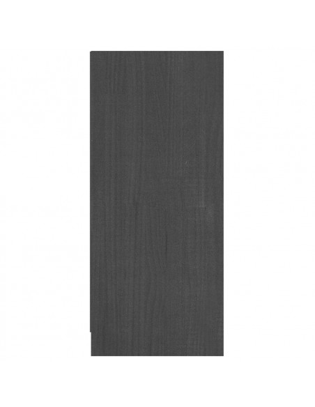 Credenza Grigia 70x33x76 cm in Legno Massello di Pino