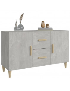 Credenza Grigio Cemento 100x36x60 cm in Legno Multistrato