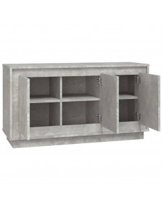 Credenza Grigio Cemento 102x35x55 cm in Legno Multistrato