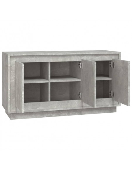 Credenza Grigio Cemento 102x35x55 cm in Legno Multistrato
