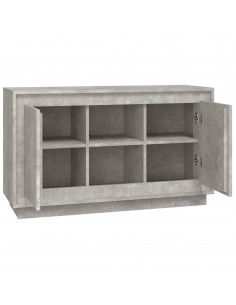 Credenza Grigio Cemento 102x35x60 cm in Legno Multistrato